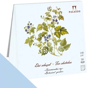 Palazzo Botanika színezett skicctömb szeder 140 g 15 × 15 cm