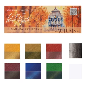 White Nights akvarellfesték készlet csillogó válogatás ŐSZ 8 darabos Shimmering