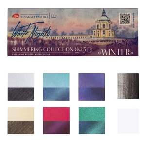 White Nights akvarellfesték készlet csillogó válogatás TÉL 8 darabos Shimmering