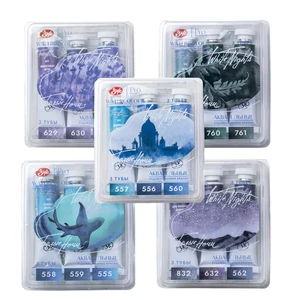 White Nights szemcsés, granuláló akvarellfesték készlet 3 × 10 ml