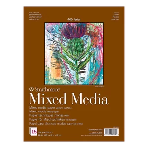 Strathmore Velin felületű Mixed Média univerzális tömb 300 g 23 × 31 cm