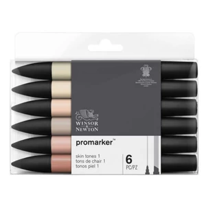 Promarker Winsor&Newton 6 db-os bőr tónusai (skin tones) set 1 filctoll készlet