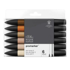 Promarker Winsor&Newton 6 db-os bőr tónusai (skin tones) set 2 filctoll készlet