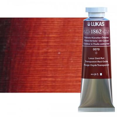 Olajfesték 37 ml Lukas 1862 olaj, 0070 Transparent Red Oxide