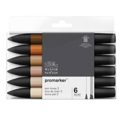 ProMarker Winsor&Newton 6 db-os bőr tónusai (skin tones) set 2 filctoll készlet