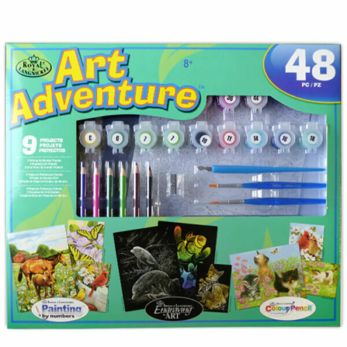 Kreatív alkotó készlet gyerekeknek 48 részes Art Adventure zöld