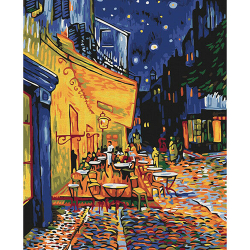 Brushme számfestő készlet Van Gogh Éjszakai Kávézó 40 × 50 cm feszített vászon