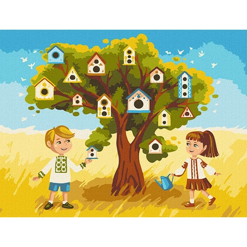 Brushme számfestő készlet Ukrajna jövője 30 × 40 cm feszített vászon