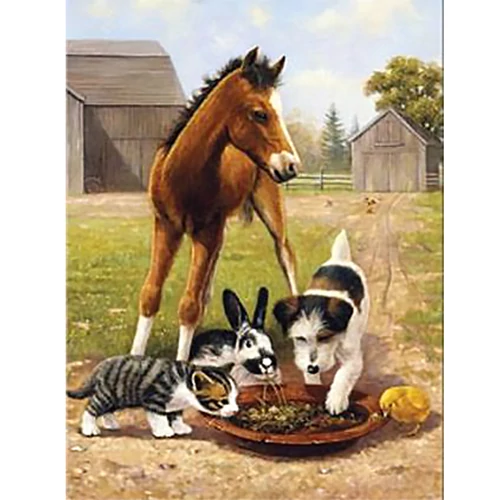 Royal Langnickel számfestő készlet Ebéd a barátokkal 22 × 30 cm