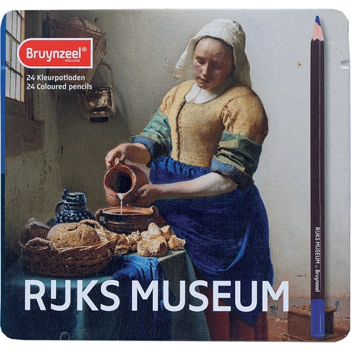 Bruynzeel 24 db-os színes ceruza készlet Vermeer: Tejet öntő nő, RIJKS MUSEUM