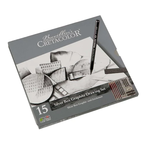 Cretacolor Silver Box grafikai szett 15 db-os