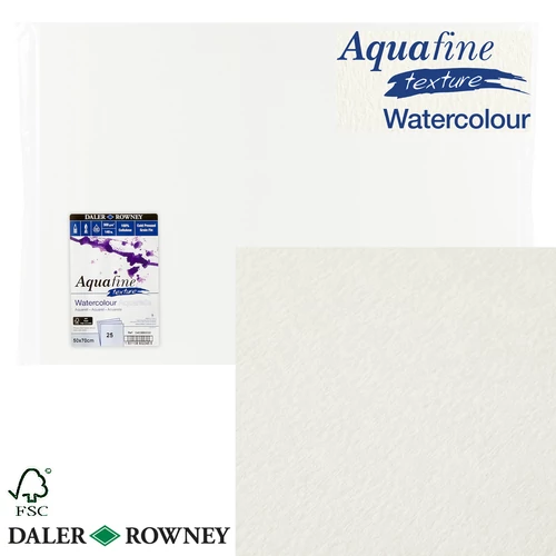 Aquafine akvarellpapír érdes CP 300 g 50 × 70 cm íves Daler-Rowney