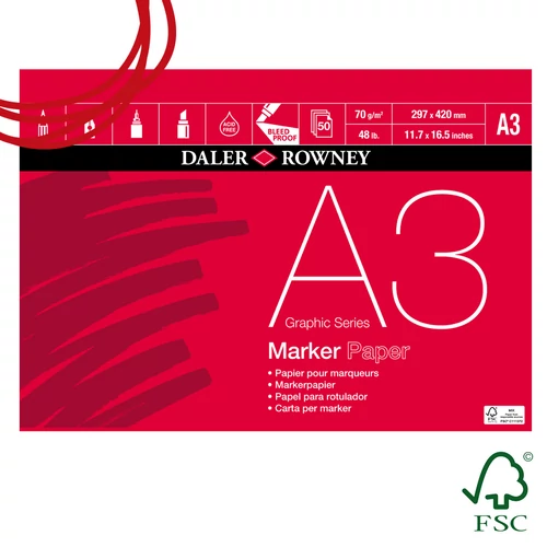 Graphic markertömb bleed proof Daler-Rowney A3