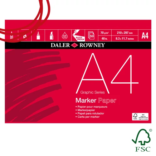 Graphic markertömb bleed proof Daler-Rowney A4