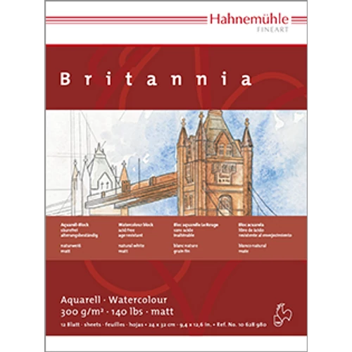 Hahnemühle Britannia akvarelltömb 300g szatén HP 42 × 56 cm