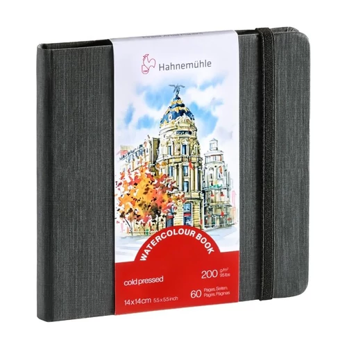 Hahnemühle akvarell könyv 200 g watercolour book, 14 × 14 cm
