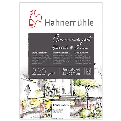 Hahnemühle Concept rajz és festőtömb 220 g A4