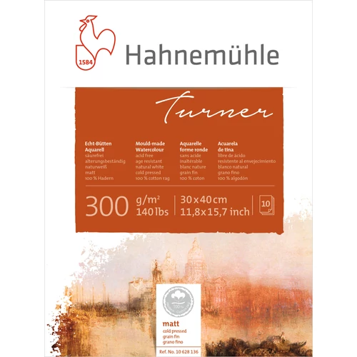 Hahnemühle William Turner matt blokk 30 × 40 cm