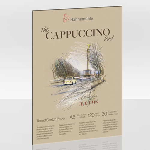 Hahnemühle Cappuccino pad bézs tónusú vázlattömb 120 g A6