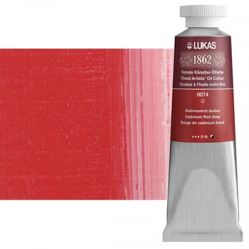 Olajfesték 37 ml Lukas 1862 olaj, 0074 Cadmium Red deep