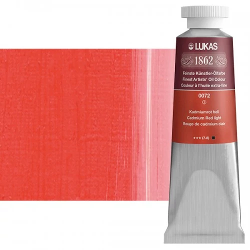 Olajfesték 37 ml Lukas 1862 olaj, 0072 Cadmium Red light