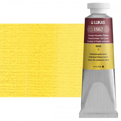 Olajfesték 37 ml Lukas 1862 olaj, 0025 Cadmium Yellow lemon