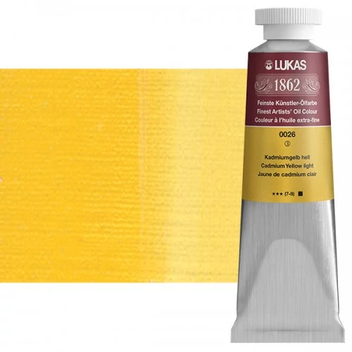 Olajfesték 37 ml Lukas 1862 olaj, 0026 Cadmium Yellow light