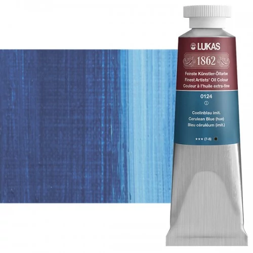 Olajfesték 37 ml Lukas 1862 olaj, 0124 Cerulean Blue (hue)