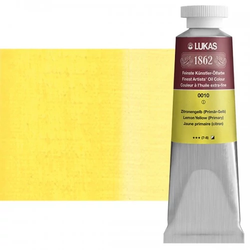 Olajfesték 37 ml Lukas 1862 olaj, 0010 Lemon Yellow (Primary)