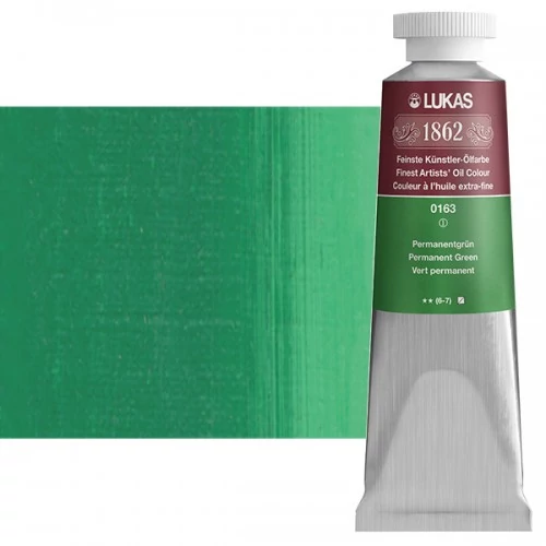 Olajfesték 37 ml Lukas 1862 olaj, 0163 Permanent Green