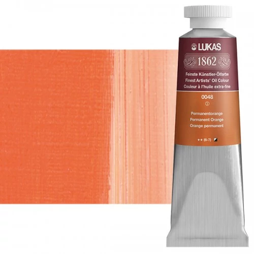 Olajfesték 37 ml Lukas 1862 olaj, 0048 Permanent Orange