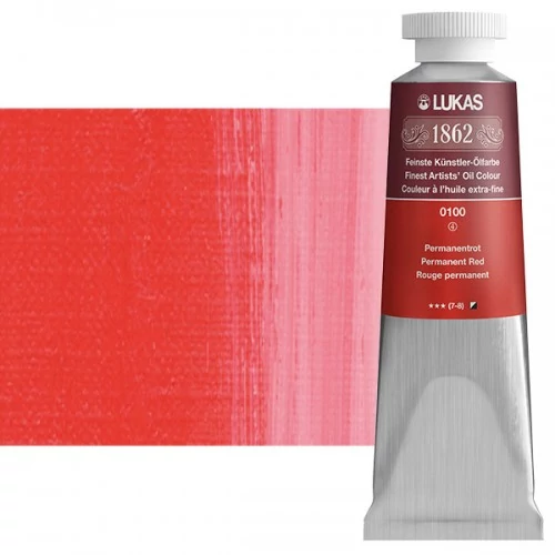 Olajfesték 37 ml Lukas 1862 olaj, 0100 Permanent Red