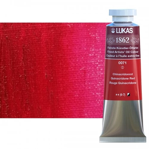 Olajfesték 37 ml Lukas 1862 olaj, 0071 Quinacridone Red