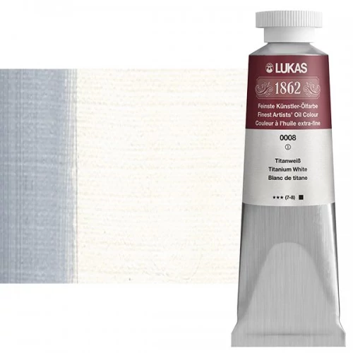 Olajfesték 37 ml Lukas 1862 olaj, 0008 Titanium White