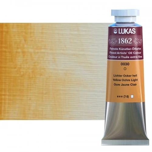 Olajfesték 37 ml Lukas 1862 olaj, 0030 Yellow Ochre Light