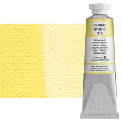 Olajfesték 37 ml Lukas Studio olaj, 0212 Brilliant Yellow