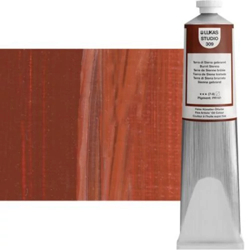 Olajfesték 200 ml Lukas Studio olaj, 0309 Burnt Sienna