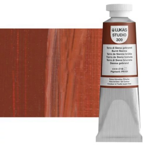 Olajfesték 37 ml Lukas Studio olaj, 0309 Burnt Sienna