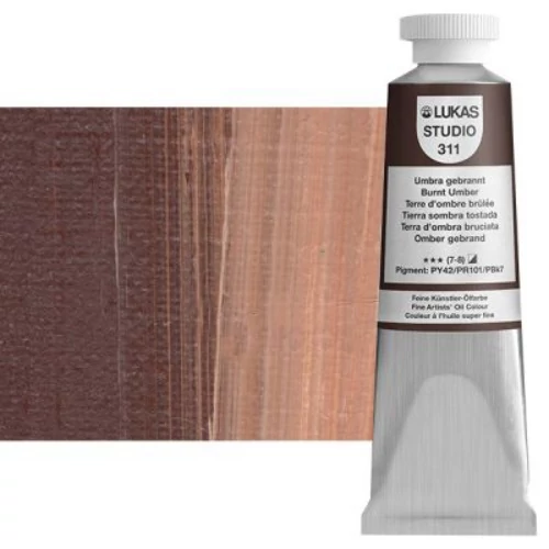 Olajfesték 37 ml Lukas Studio olaj, 0311 Burnt Umber