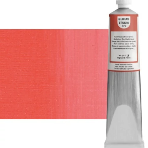 Olajfesték 200 ml Lukas Studio olaj, 0272 Cadmium Red light (hue)