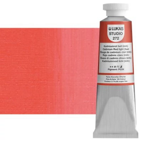 Olajfesték 37 ml Lukas Studio olaj, 0272 Cadmium Red light (hue)