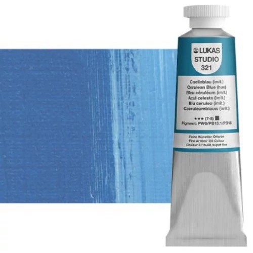 Olajfesték 37 ml Lukas Studio olaj, 0321 Cerulean Blue (hue)