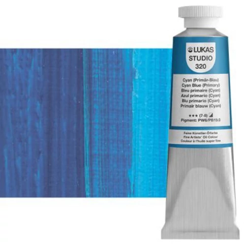 Olajfesték 37 ml Lukas Studio olaj, 0320 Cyan Blue (Primary)