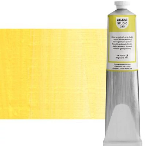 Olajfesték 200 ml Lukas Studio olaj, 0210 Lemon Yellow