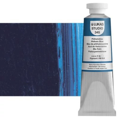 Olajfesték 37 ml Lukas Studio olaj, 0345 Phthalo Blue