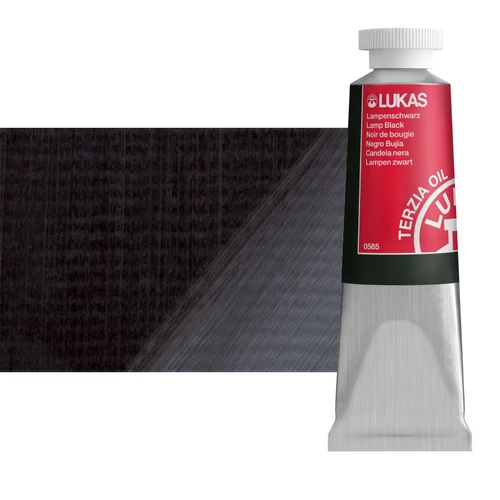 Olajfesték 37 ml Lukas Terzia olaj, 0585 Lamp Black