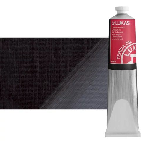 Olajfesték 200 ml Lukas Terzia olaj, 0585 Lamp Black