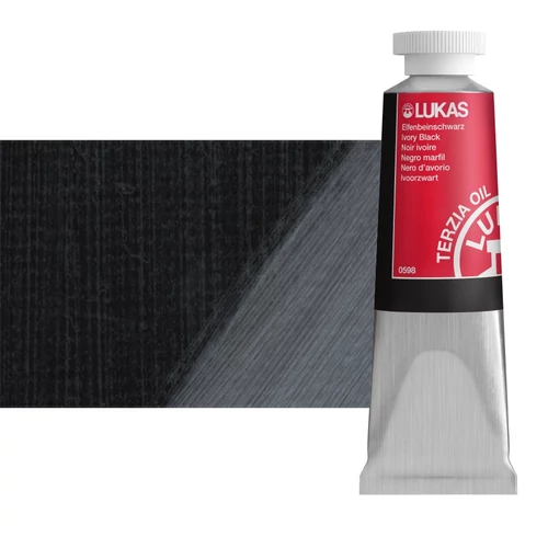 Olajfesték 37 ml Lukas Terzia olaj, 0598 Ivory Black