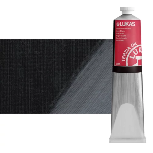 Olajfesték 200 ml Lukas Terzia olaj, 0598 Ivory Black