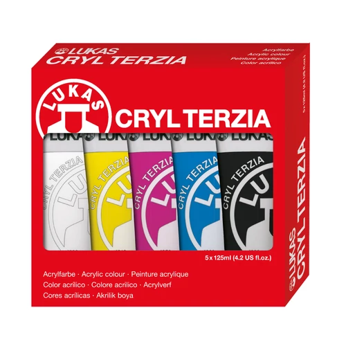 Lukas Cryl Terzia akrilfesték alapszínek készlet 5 × 125 ml
